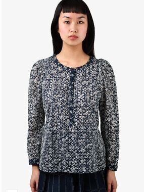 Maje navy Eyelet  Blouse 1